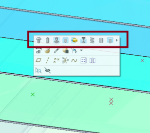 Mini-Toolbar after selection of point or axis