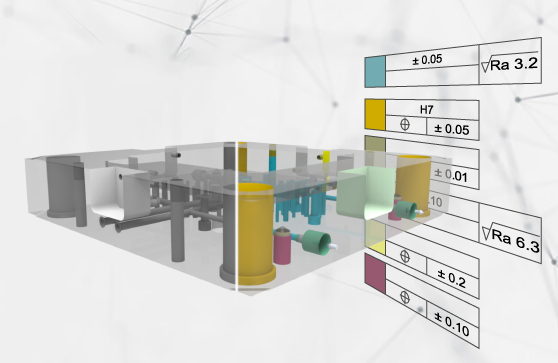 Gerenderte mit SMARTColor eingefärbte Baugruppe