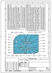 Bohrlochtabelle mit Zeichnung