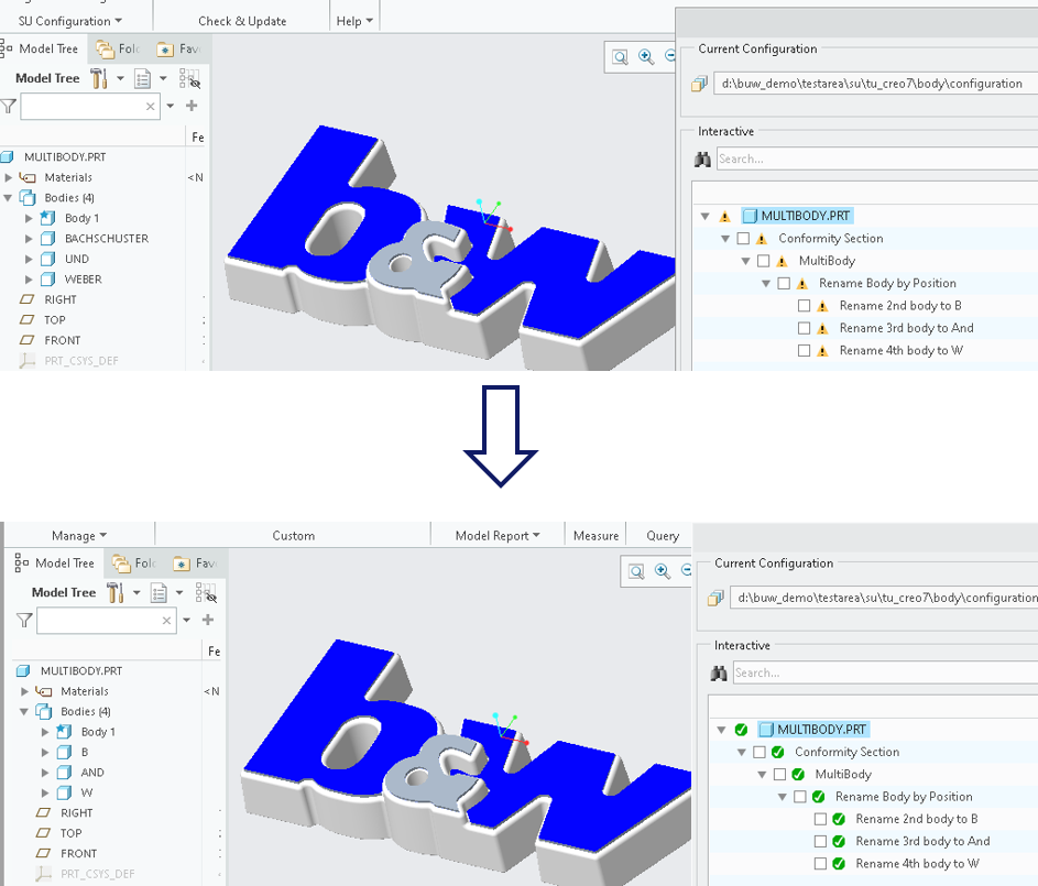 Find and rename new function body by position 