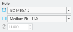 Option CLEARANCE_HOLE_DIAMETER_OVERRIDE