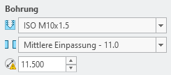 Fehlermeldung in der Option CLEARANCE_HOLE_DIAMETER_OVERRIDE