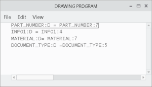 Drawing program relations