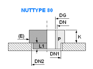 Verwendung von NUTTYPE 80 für die PEM-Muttern