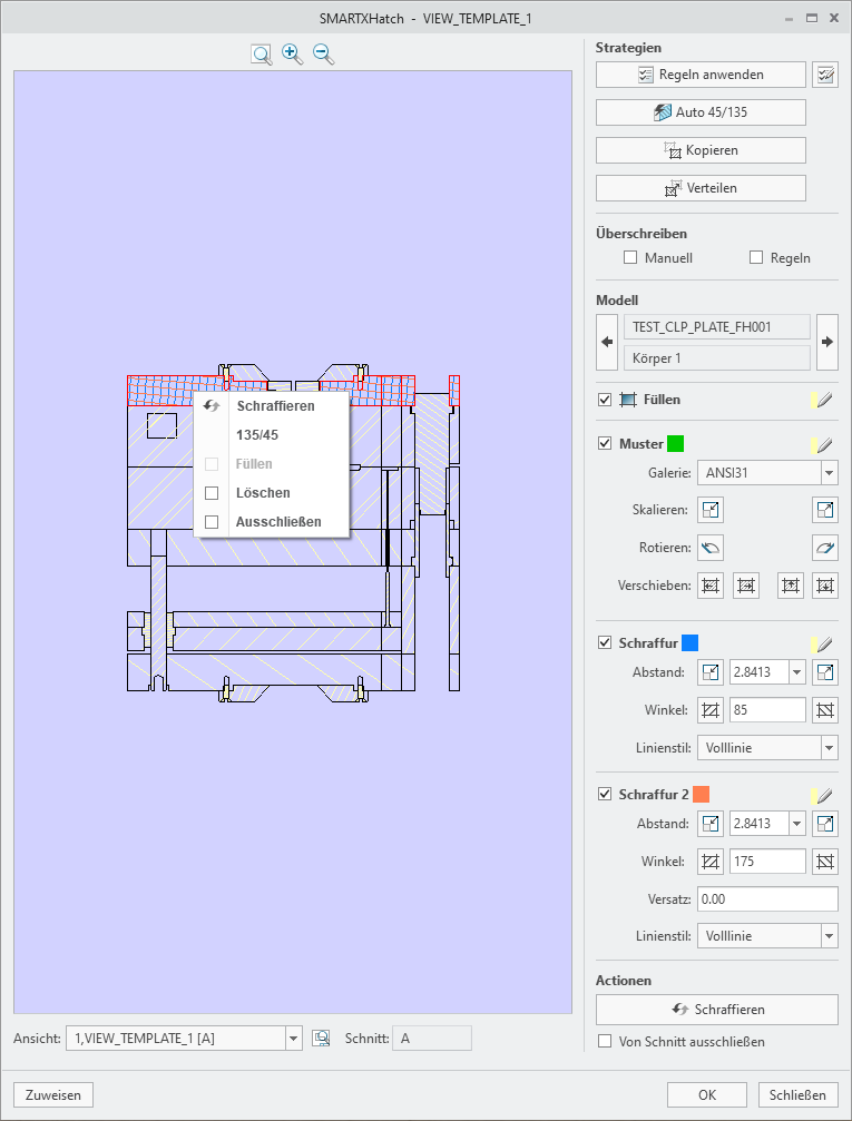 SMARTXHatch neues Dialogfenster Schraffur