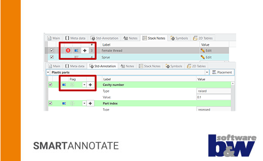 SMARTAnnotate move of Flag-Tab