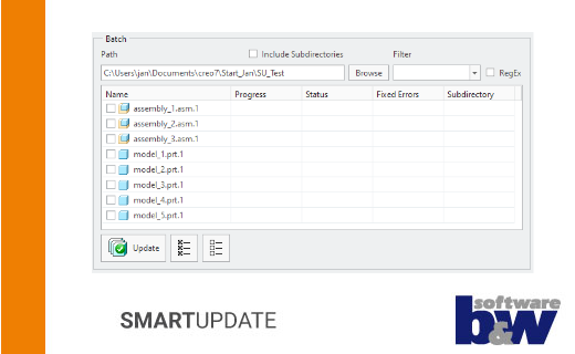 Use SMARTUpdate to equip a large data set of Creo objects with individual parameters and values