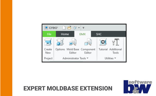 Expert Moldbase Extension is availabe as integrated Application beginning with Creo Parametric 10.0.2.0